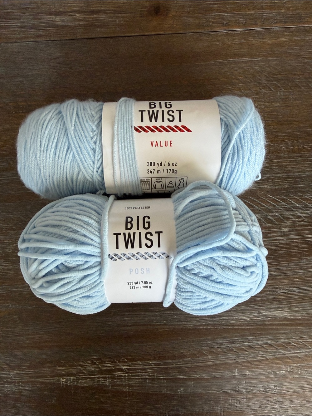 Big Twist Yarn Skeins Set of 2 Posh Blueberry Smoothie Value Blue Sky Crafts